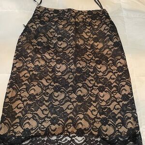 Black Lace Overlay skirt